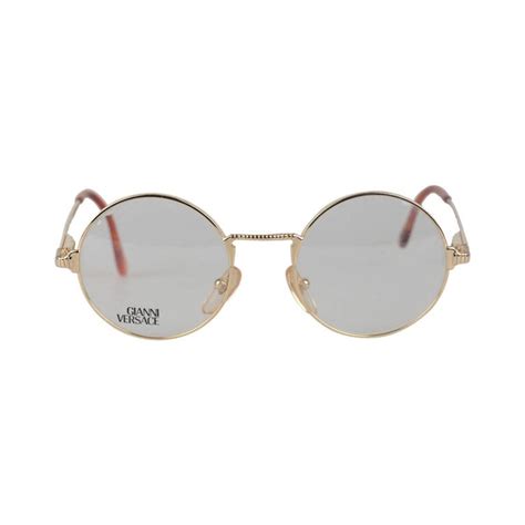 versace round eyeglasses|More.